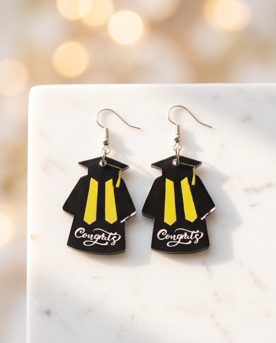 Hypoallergenic Stainless Steel Graduation congrats Earrings Australia