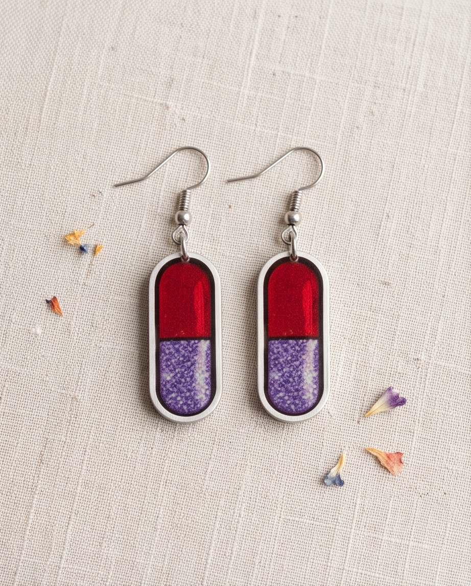 Hypoallergenic Stainless Steel Pill Earrings Australia