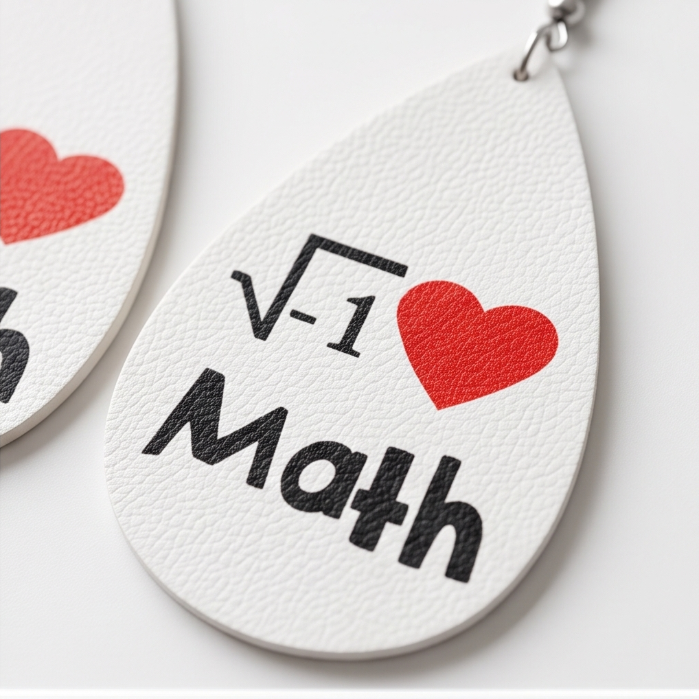 Hypoallergenic Stainless Steel love math earrings Australia