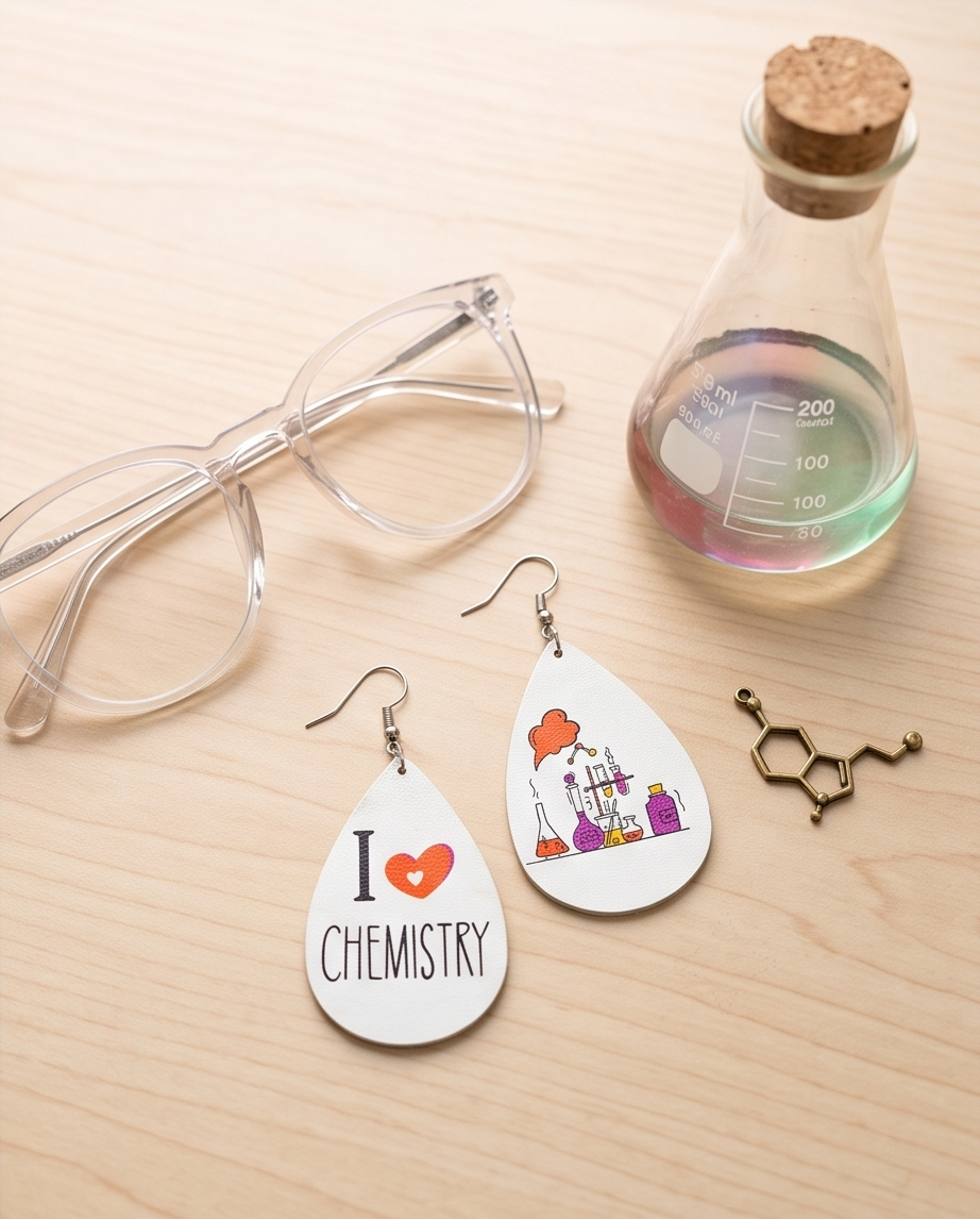 Hypoallergenic Stainless Steel I love Chemistry Earrings Australia