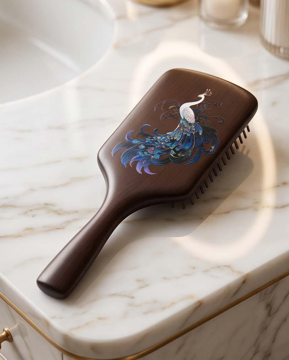 Sandalwood Peacock Brush Large