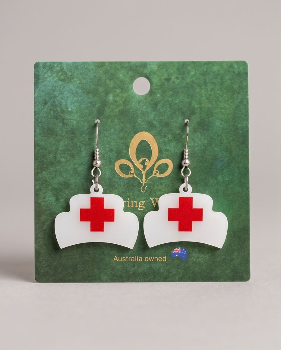Hypoallergenic Stainless Steel Nurse hat Earrings Australia