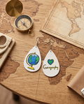 Hypoallergenic Stainless Steel Geography Earrings Australia