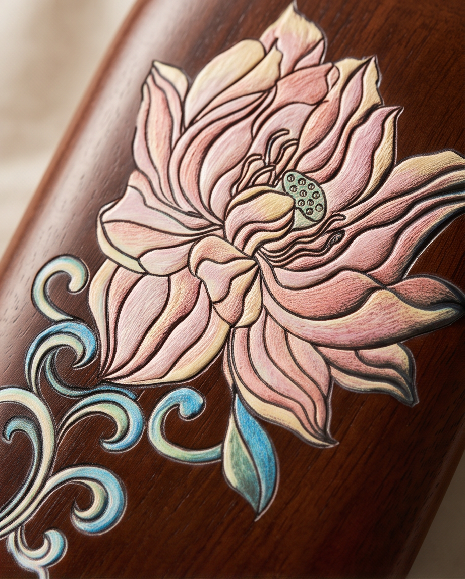 Sandalwood Pink Flower Brush Large