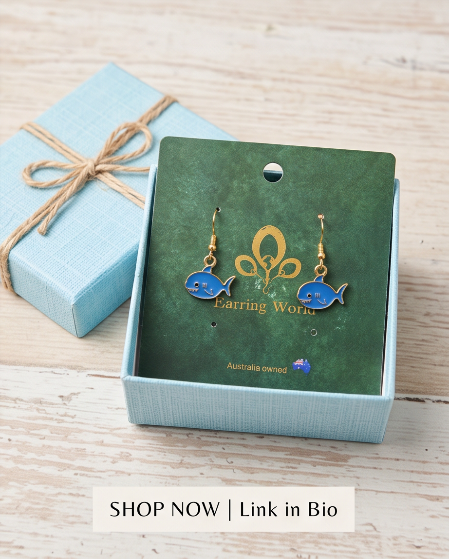 Little Blue Fish Earrings