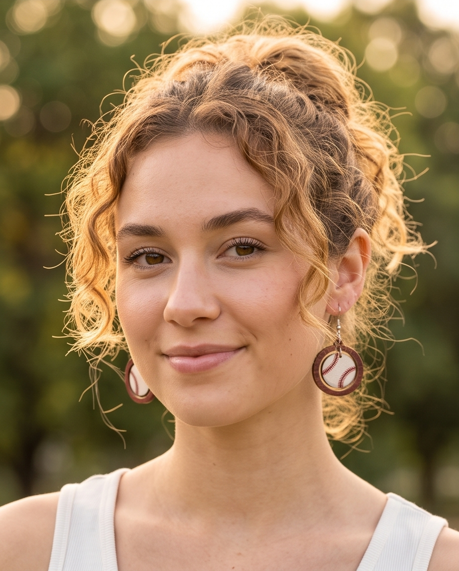 Hypoallergenic Stainless Steel Baseball Earrings Australia