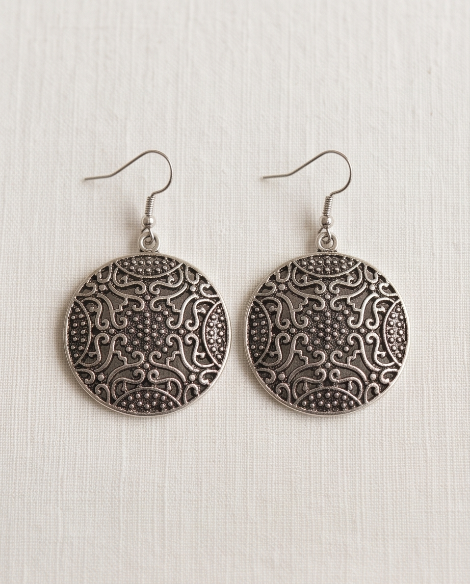 Round intricate Earrings