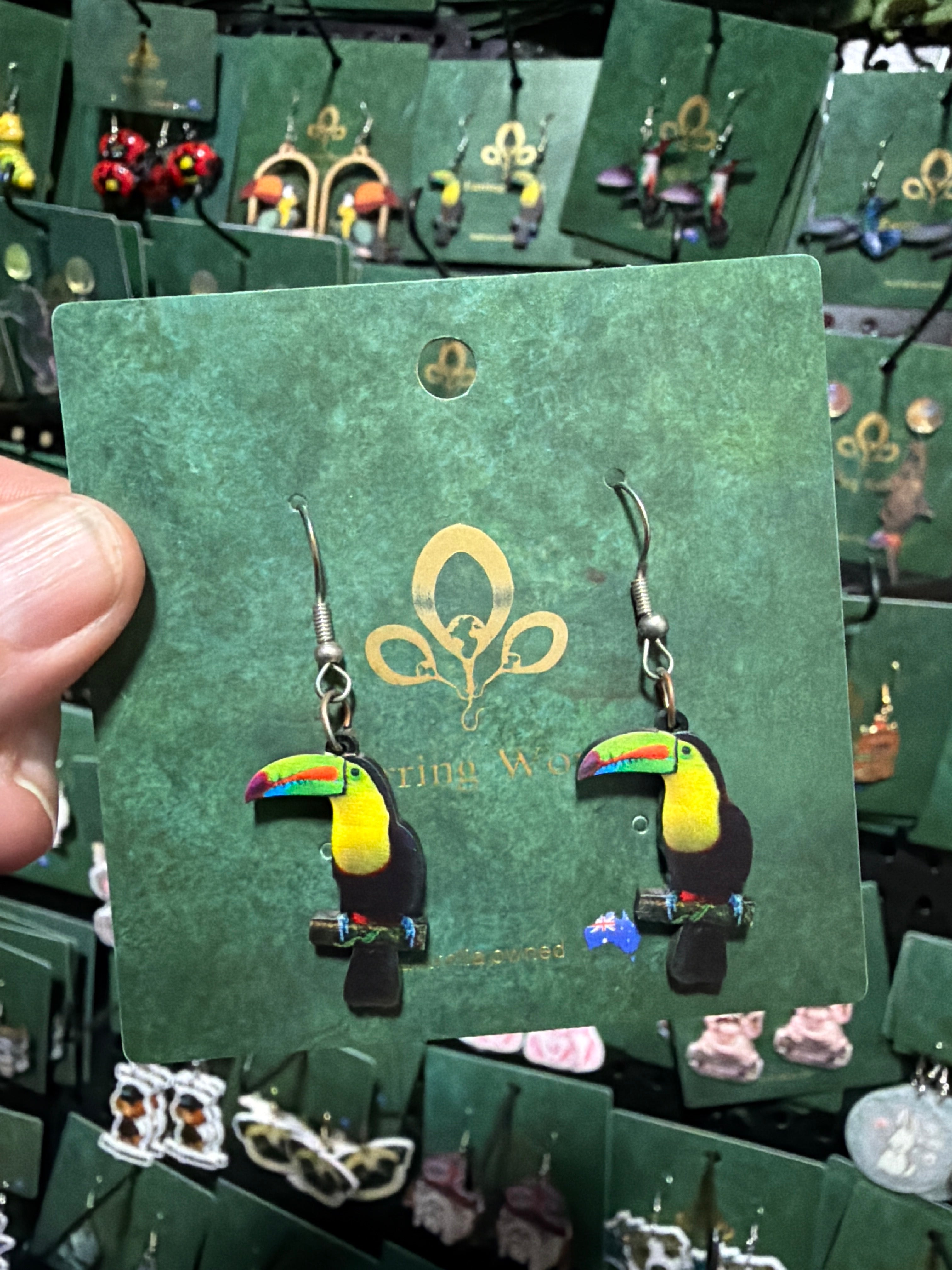 Stainless Steel Toucan Earrings Australia
