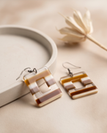 Square striped Earrings