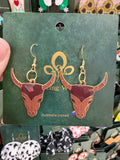 Stainless Steel Metal Long Horn Earrings Australia