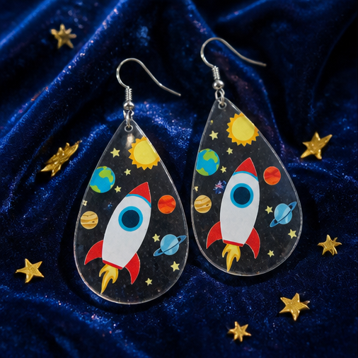 Hypoallergenic Stainless Steel Rocket Earrings Australia