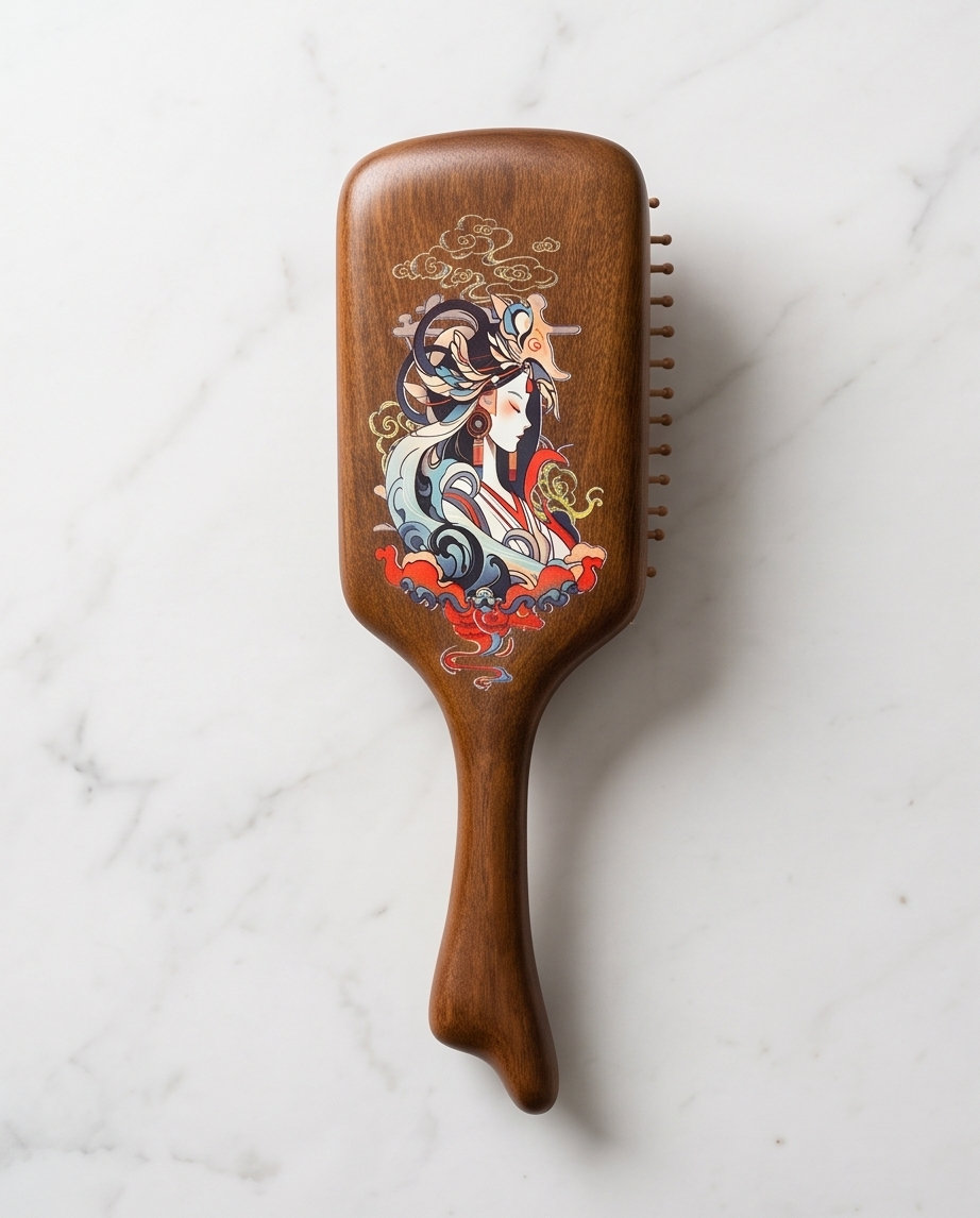 Sandalwood Chinese Portrait Brush Large