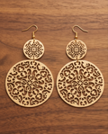 Large metal lattice Earrings
