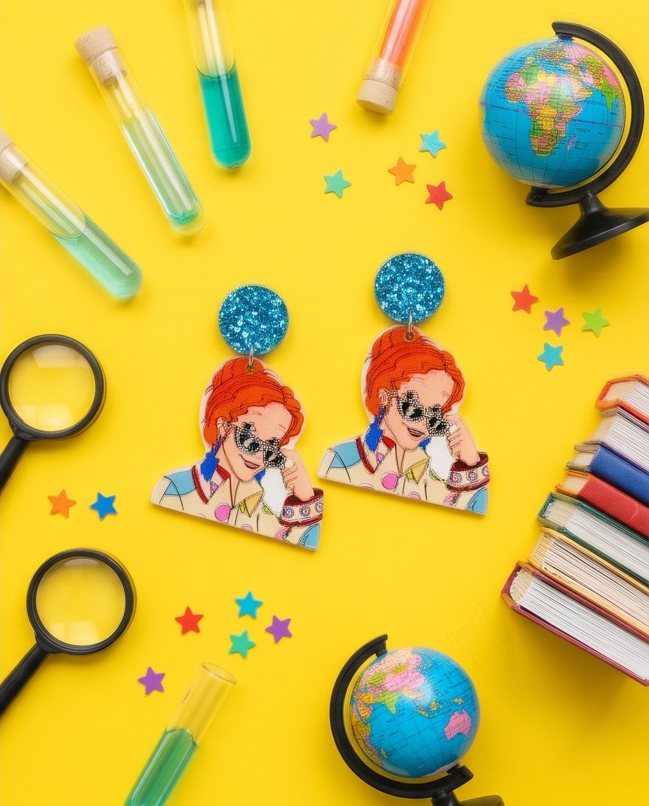 Hypoallergenic Stainless Steel Mrs Fizzle - Magic School Bus Earrings Australia