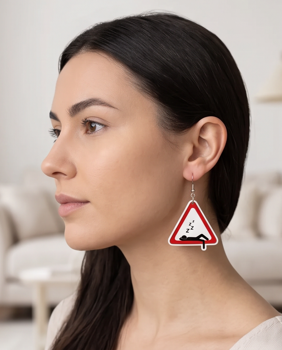 Sleeping Sign Earrings Australia