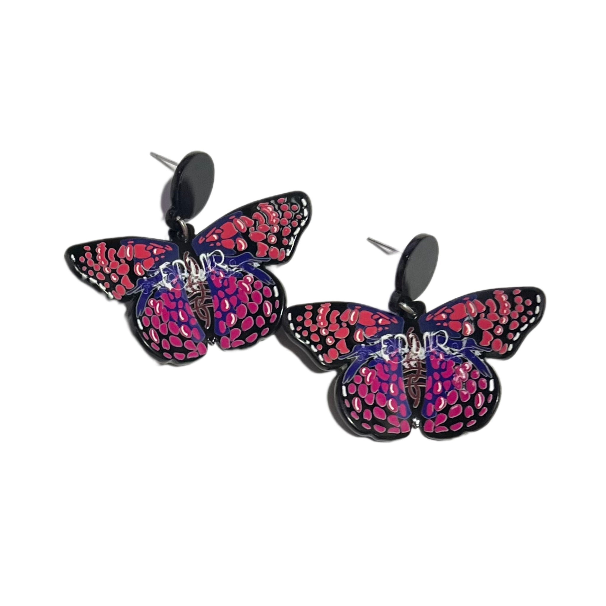 Red and Purple Butterflies