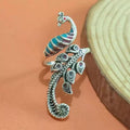 Colourful Peacock Wrap Adjustable Ring | Fantasy Jewelry Australia